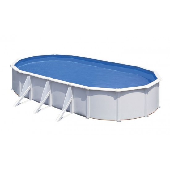 Piscine Ovale Acier - Fidji: L.730 x l.375 x H.120 cm