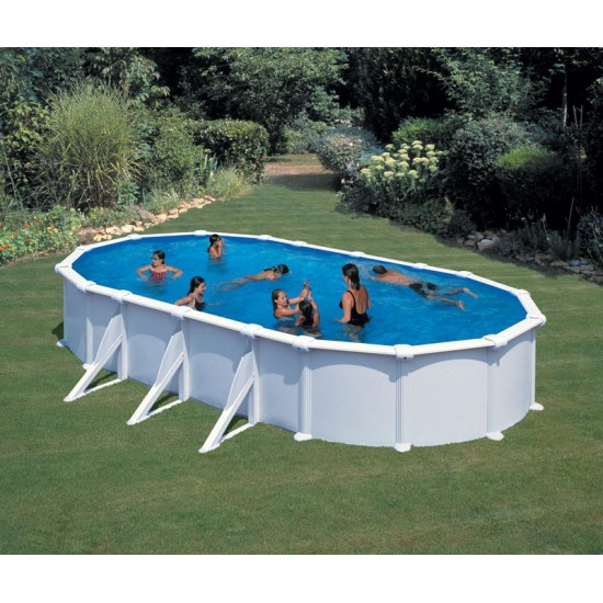 Piscine Ovale Acier - Fidji: L.730 x l.375 x H.120 cm